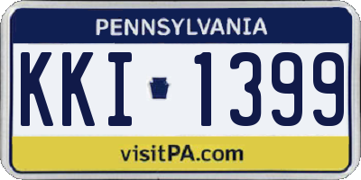 PA license plate KKI1399