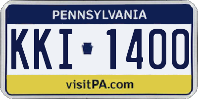 PA license plate KKI1400