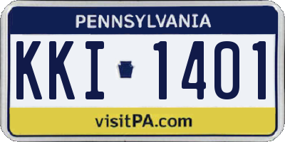 PA license plate KKI1401