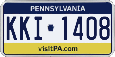 PA license plate KKI1408