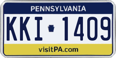 PA license plate KKI1409