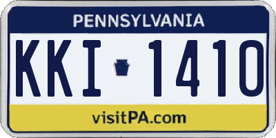 PA license plate KKI1410