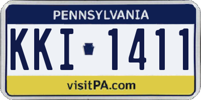 PA license plate KKI1411