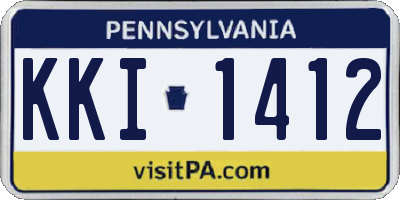 PA license plate KKI1412