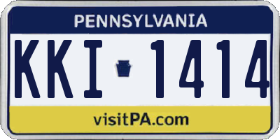 PA license plate KKI1414