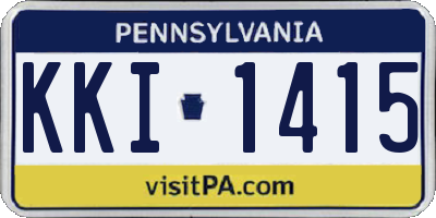 PA license plate KKI1415