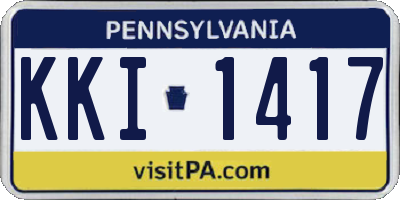 PA license plate KKI1417