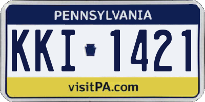 PA license plate KKI1421