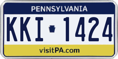 PA license plate KKI1424