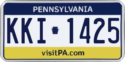 PA license plate KKI1425