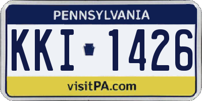 PA license plate KKI1426