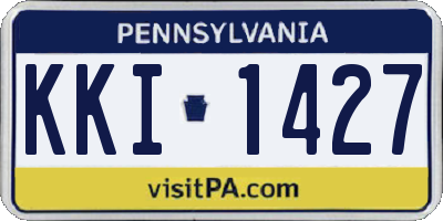 PA license plate KKI1427