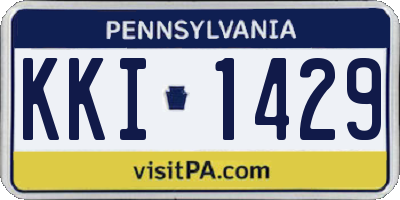 PA license plate KKI1429