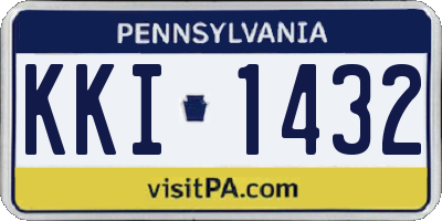 PA license plate KKI1432