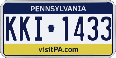 PA license plate KKI1433