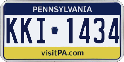 PA license plate KKI1434
