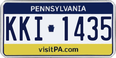 PA license plate KKI1435