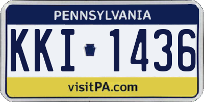 PA license plate KKI1436