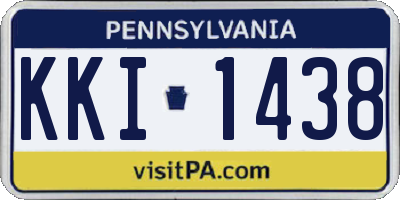 PA license plate KKI1438