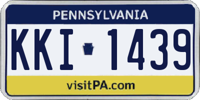 PA license plate KKI1439