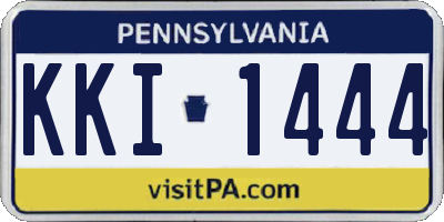 PA license plate KKI1444