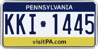 PA license plate KKI1445