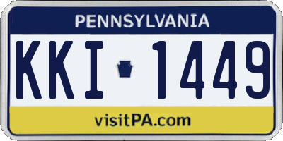 PA license plate KKI1449