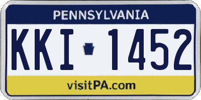 PA license plate KKI1452