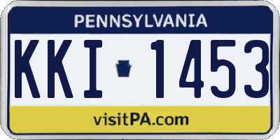 PA license plate KKI1453