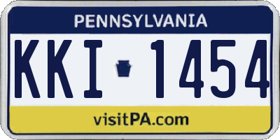 PA license plate KKI1454