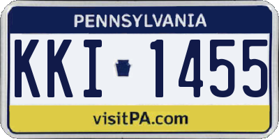 PA license plate KKI1455