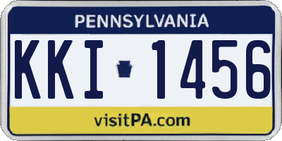 PA license plate KKI1456