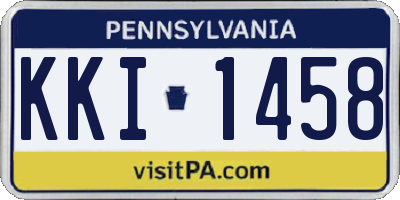 PA license plate KKI1458