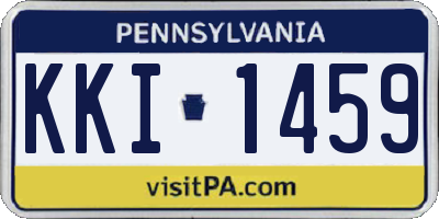 PA license plate KKI1459