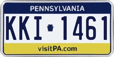 PA license plate KKI1461