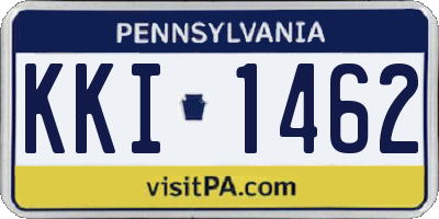 PA license plate KKI1462
