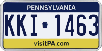 PA license plate KKI1463