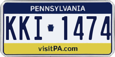 PA license plate KKI1474
