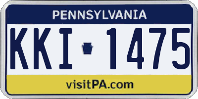 PA license plate KKI1475