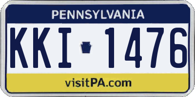 PA license plate KKI1476