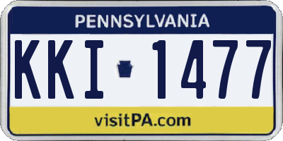 PA license plate KKI1477