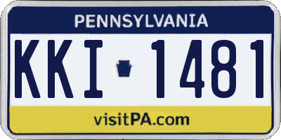 PA license plate KKI1481