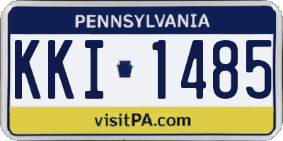 PA license plate KKI1485
