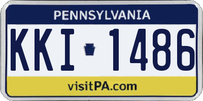 PA license plate KKI1486