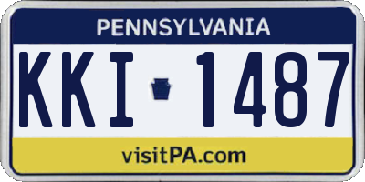 PA license plate KKI1487