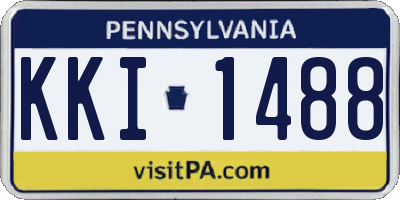 PA license plate KKI1488