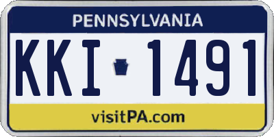 PA license plate KKI1491