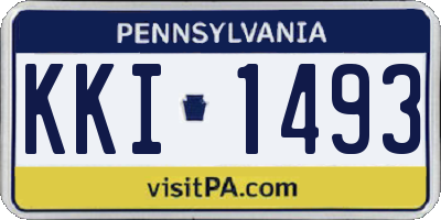 PA license plate KKI1493