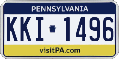 PA license plate KKI1496