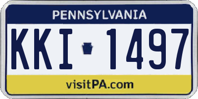 PA license plate KKI1497
